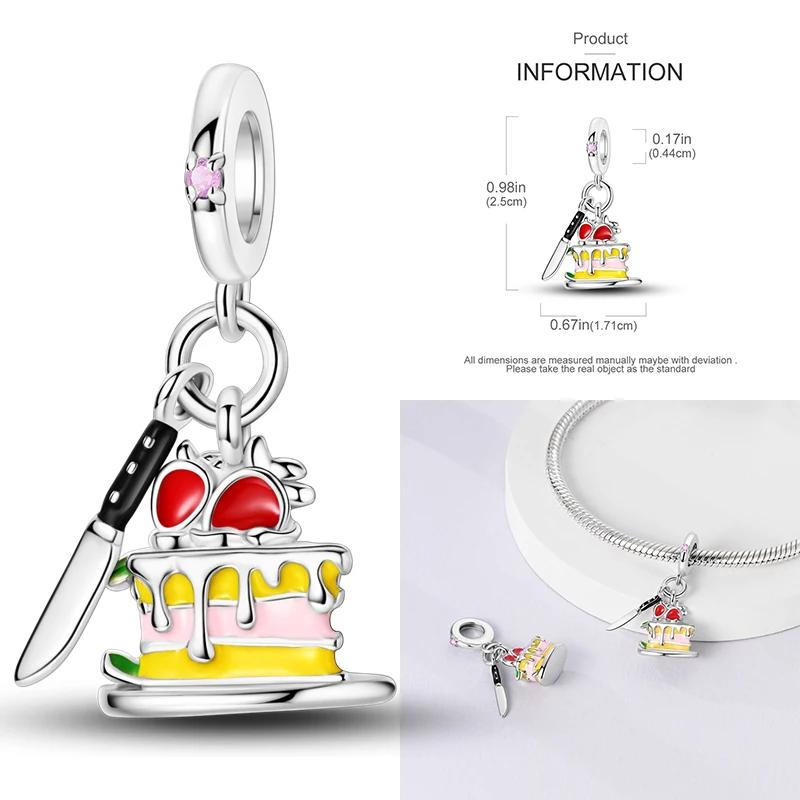 Copper Craft Charms Birthday Cake Month Stone Letter Bead Zircon Pendant Charms Fit 4Mm Bracelets Diy Exquisite Jewelry Crafting