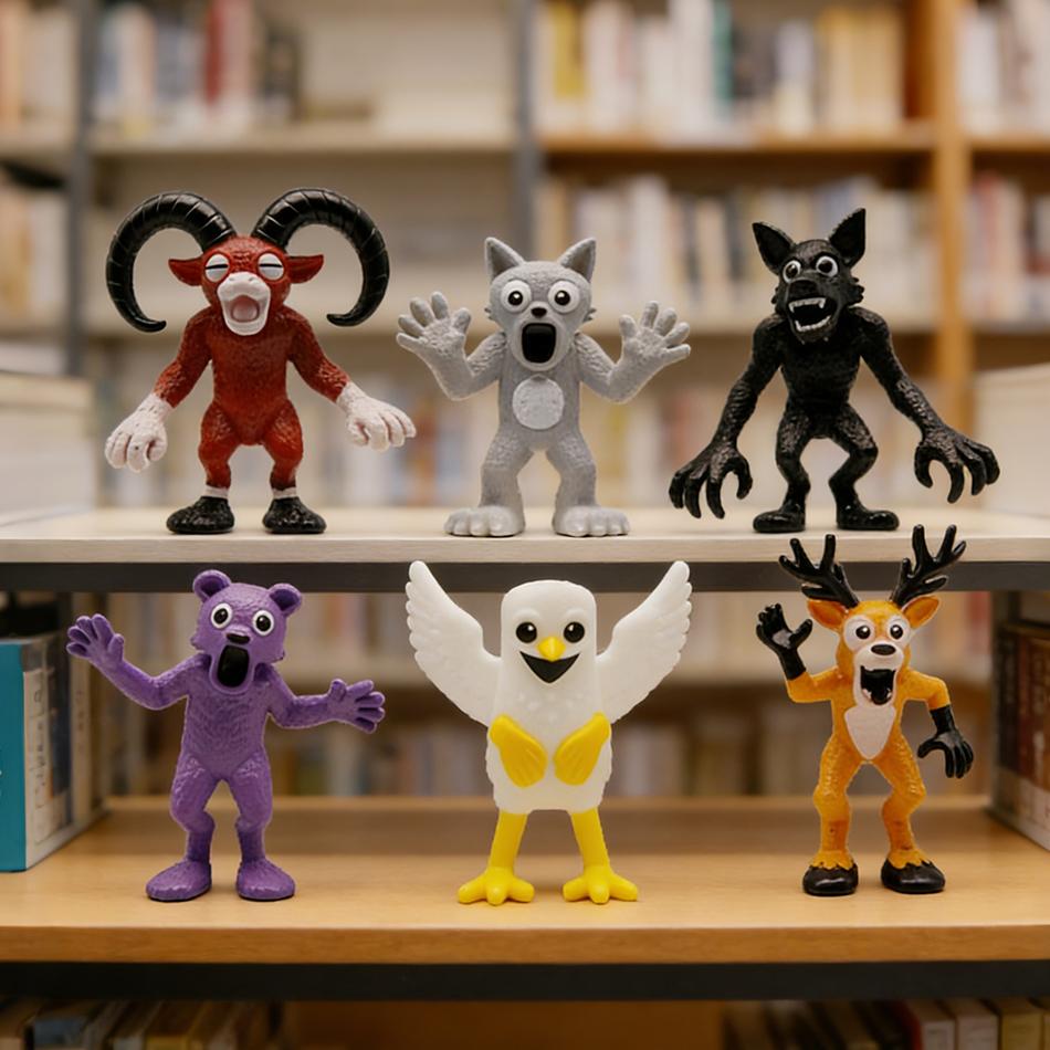 6p New Game Peripheral Action Figures  Game 99 Nights In The Forest Birthday Gifts Toys for Kids Halloween Gifts