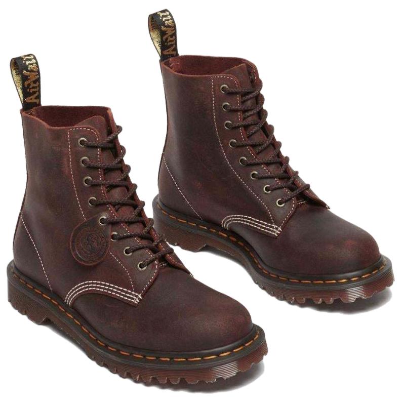 Dr. Martens 1460 Leather Fashion Simple Martin Boots Unisex Boots Red-Brown 31859749