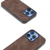 For iPhone 16 Pro Max Case PU Leather PC TPU Hybrid Phone Cover