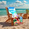 Personalized customized proof beach towel with gaming Roblox pattern - soft, absorbent,quick-drying,perfect swimming,camping&bathing