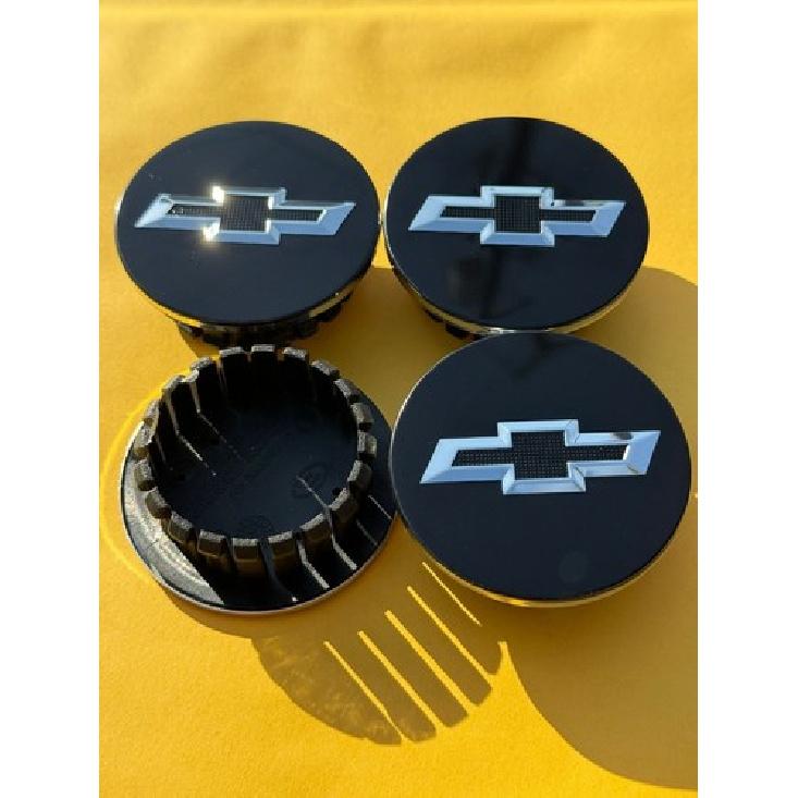 4PCS 58mm Black Wheel Rim Center Hub Caps For EQUINOX CRUZE VOLT MALIBU 2.32''