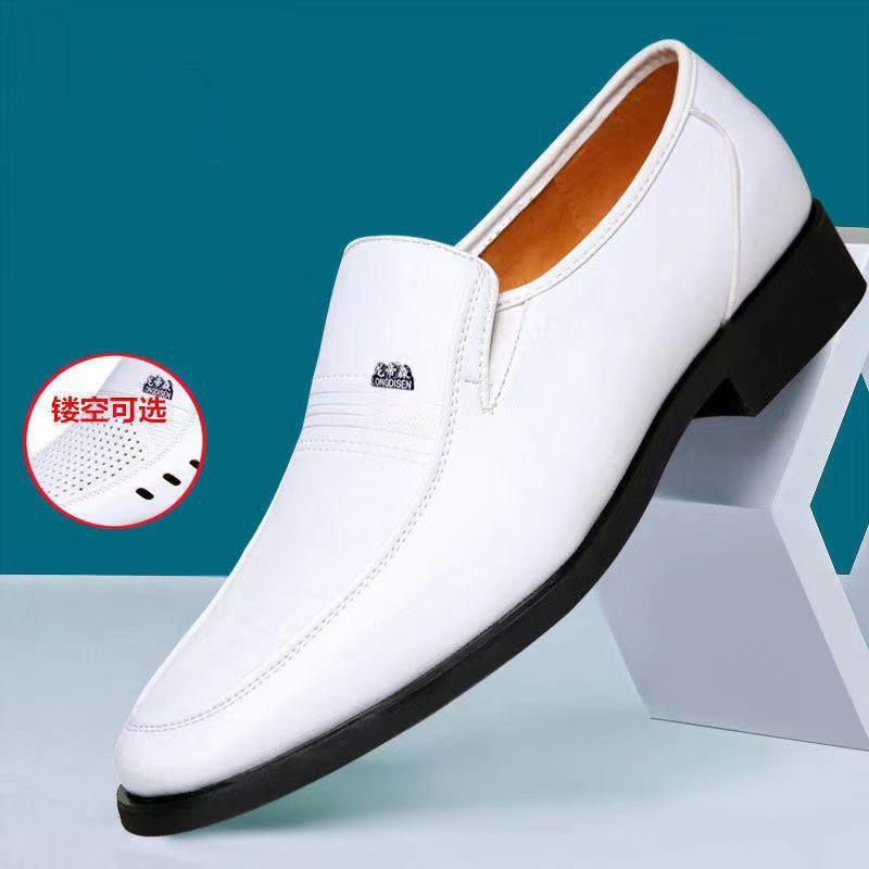 all-cowhide treatment casual business men's soft-soled leather