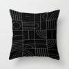 Black Geometric Square Pillowcase Printing Car Sofa Office Chair Pillowcase Simple Home Decoration