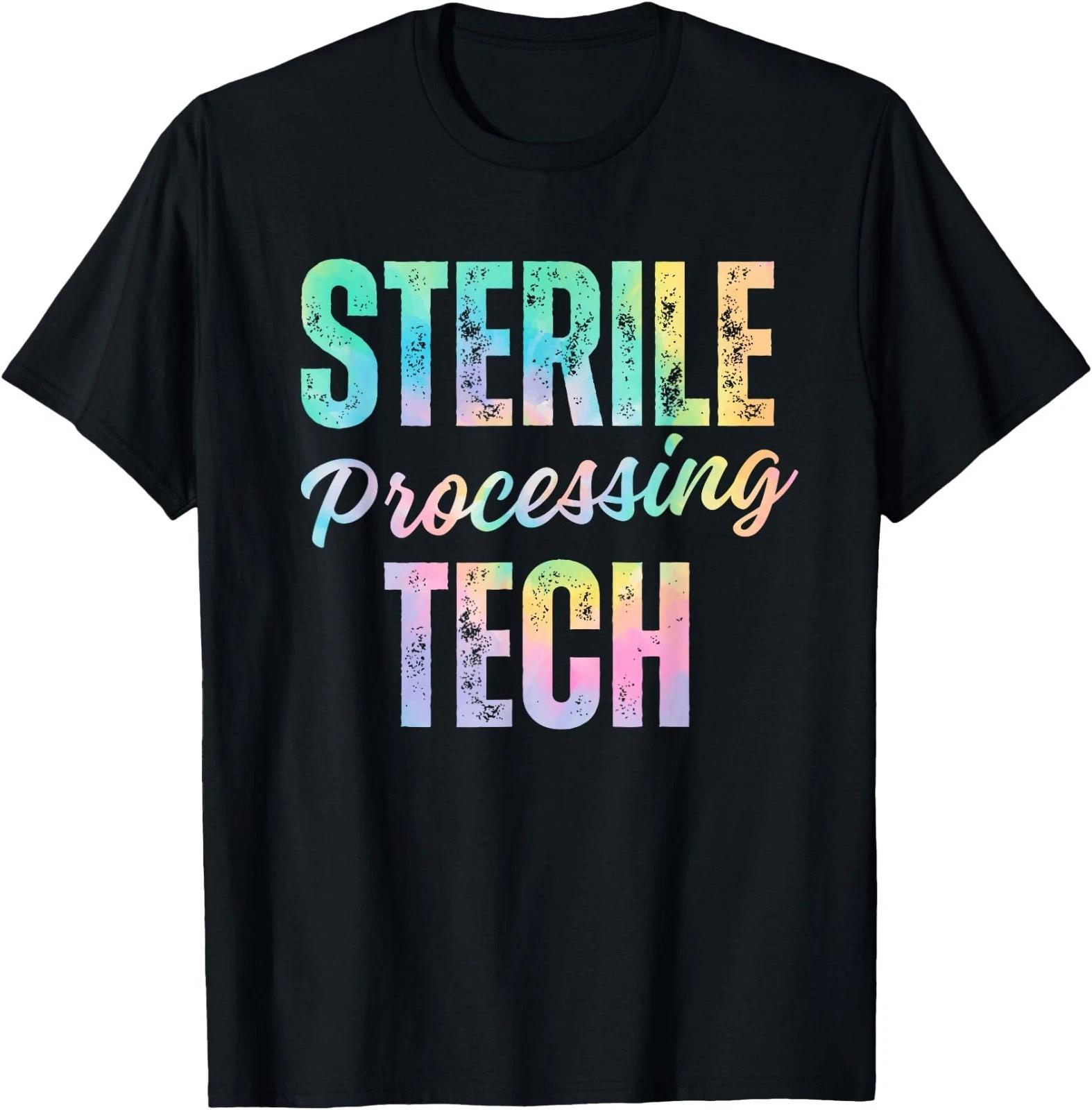 Tech Sterile Processing Technician Retirements Tie Dye T-Shirt M