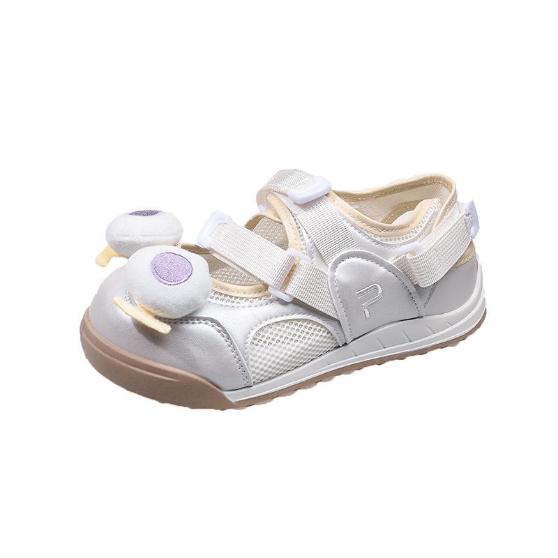

2025 new Velcro little white shoes women s summer new hollow sandals niche design puff breathable board shoes tide 35