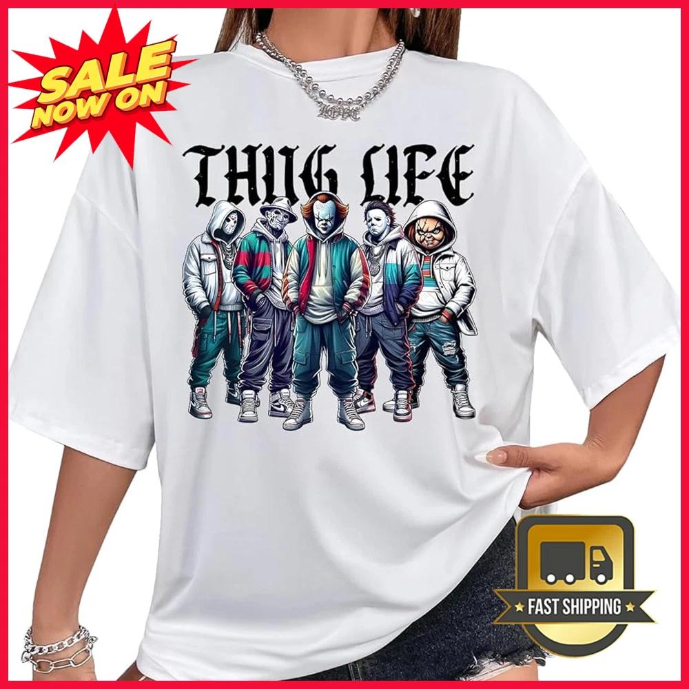 Thug Life Horror Movie Scary Halloween TTshirt S-5XL 2XL