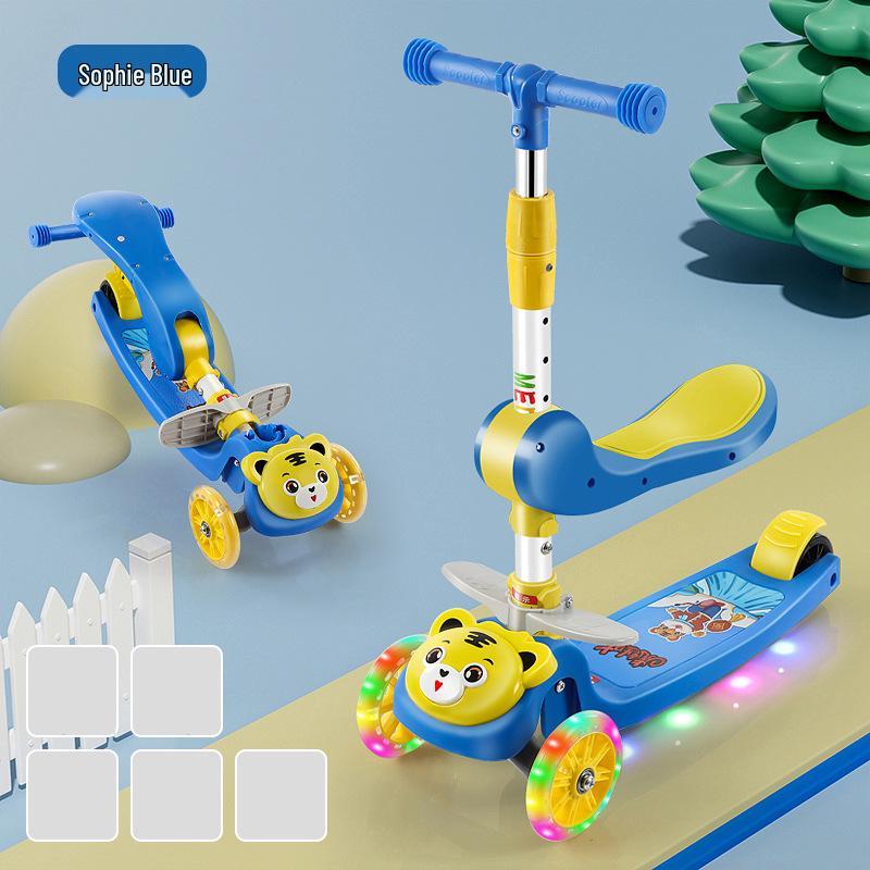 3-in-1 Children's Scooter with Seat for Ages 1-12, Suitable for Boys and Girls