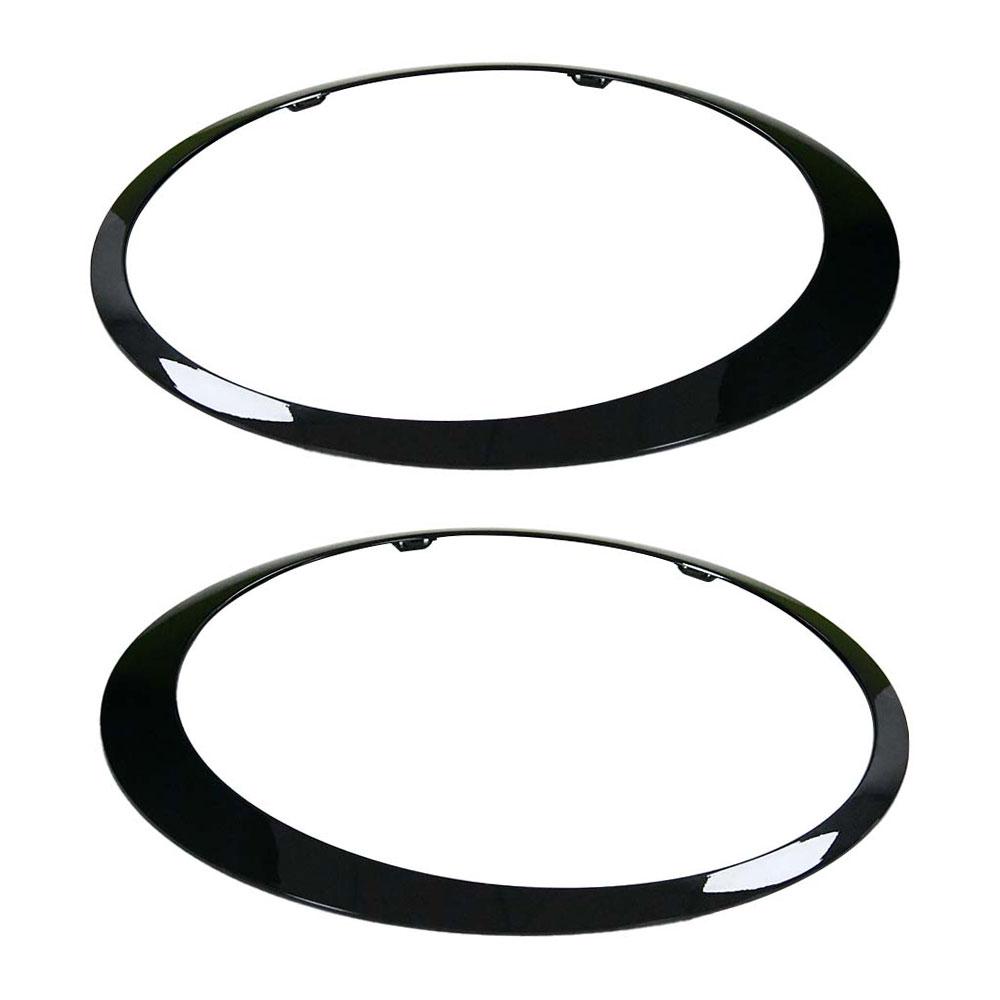 2PCS Farol de carro Anel Moldura Guarnição Surround Capa Apto Para BMW Mini Cooper R55 R56