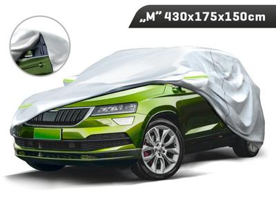 SUV potah "M" 430x175x150 cm, 3 vrstvy, odrazky, zip u dveří