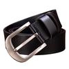Men'S Belt Pin Buckle, Men'S Cowhide Leather Belt, Medium Green Retro Belt.