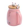 1Pc Lovely Cat Ceramic Cup with Spoon and Lid  Coffee Water Milk Mug for Drinkware Gift