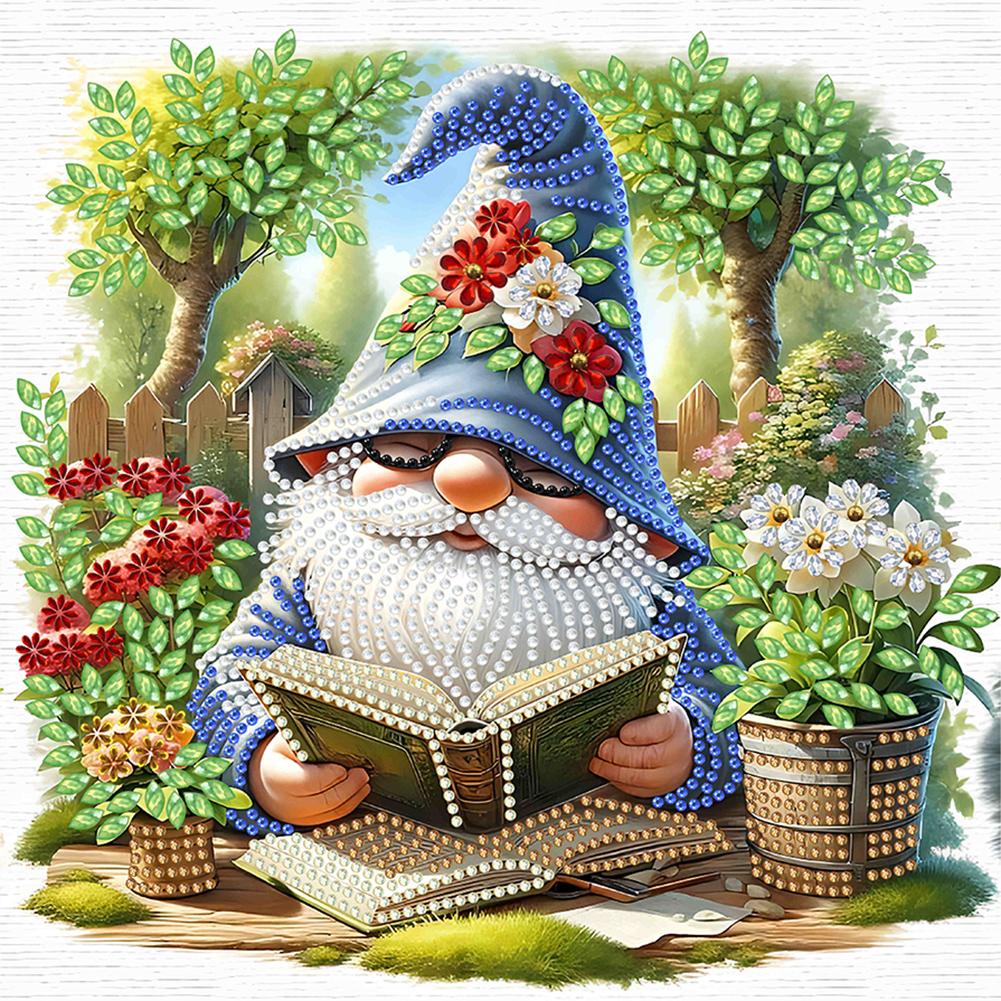 

CreativeEaster Garden Gnome Decor 30*30CM 5D DIY Partial Special Shaped Drill Diamond Painting Kit Home Decor Art Handmade Craft