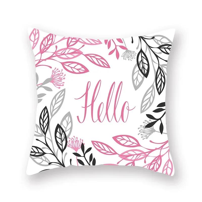 Flower Cushion Cover Pineapple Floral Pillow case Decorative for Sofa Car Seat Living Room Home Decor Soft Summer Covers 45x45cm