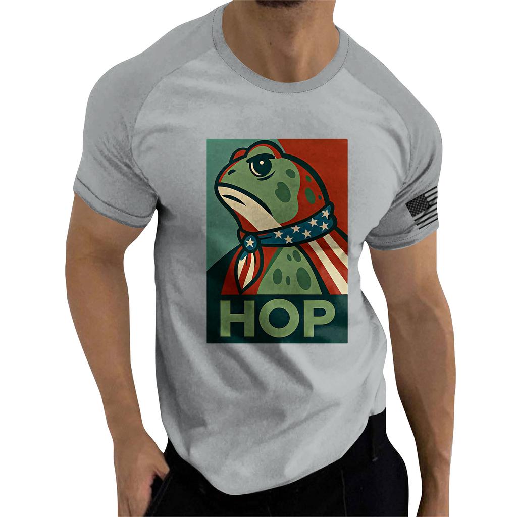 Men's Short-sleeve Top With U.S. Political Raglan Sleeves