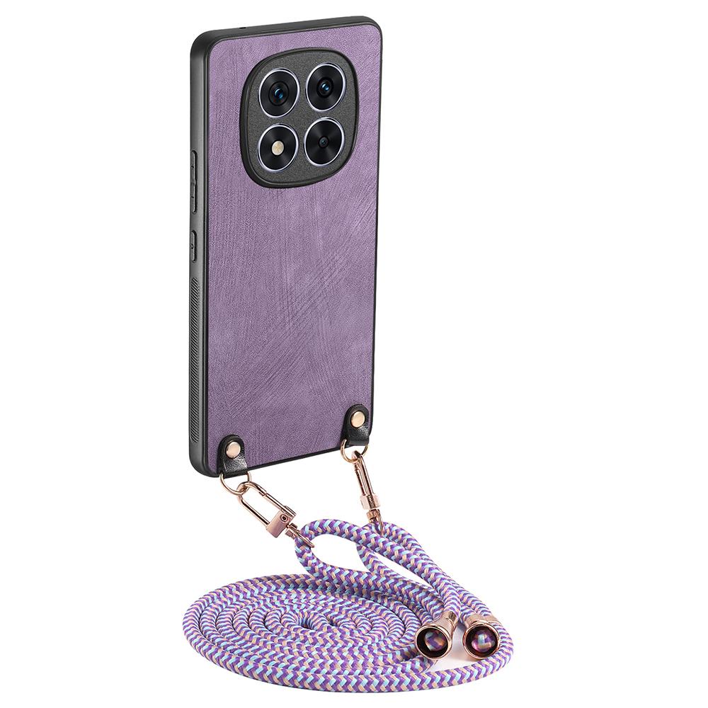 For Xiaomi Redmi Note 14 Pro 5G/Poco X7 5G Case Retro Texture Leather Coated PC+TPU Phone Cover with Hanging Rope