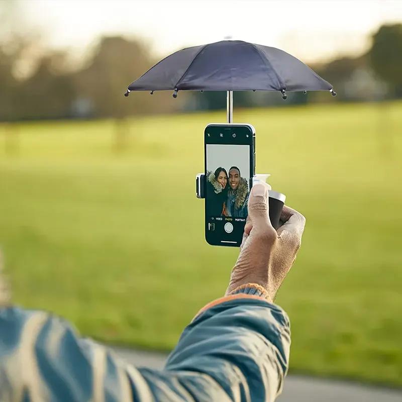 1PC Screen Protector Anti-Reflective Phone Umbrella Anti-Glare Mini Windproof Sunshade Cover Outdoor Phone Accessories Universal