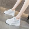 Inner heightening little white shoes new women's shoes low-top versatile muffin thick-soled casual leather single shoes