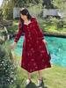 Plus Size Sparkly Red Beaded Dress - New Year Atmosphere