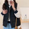 Spring and Autumn New Short Down Cotton Vest Women Wear Loose Outer Vest Jacket