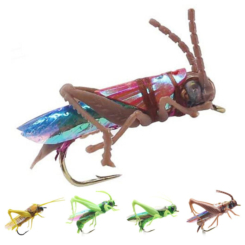 Grasshopper Angelköder Haken Realistische Fliegenfischen Künstliche Köder Angelhaken Bionic Locust Lure Jig Haken Süßwasser Salzwasser Angelzubehör
