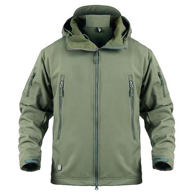 Soft Shell Wasserdichte Militär Jacke Männer Winter Warme Outdoor Wandern Mit Kapuze Camouflage Fleece Taktische Mantel