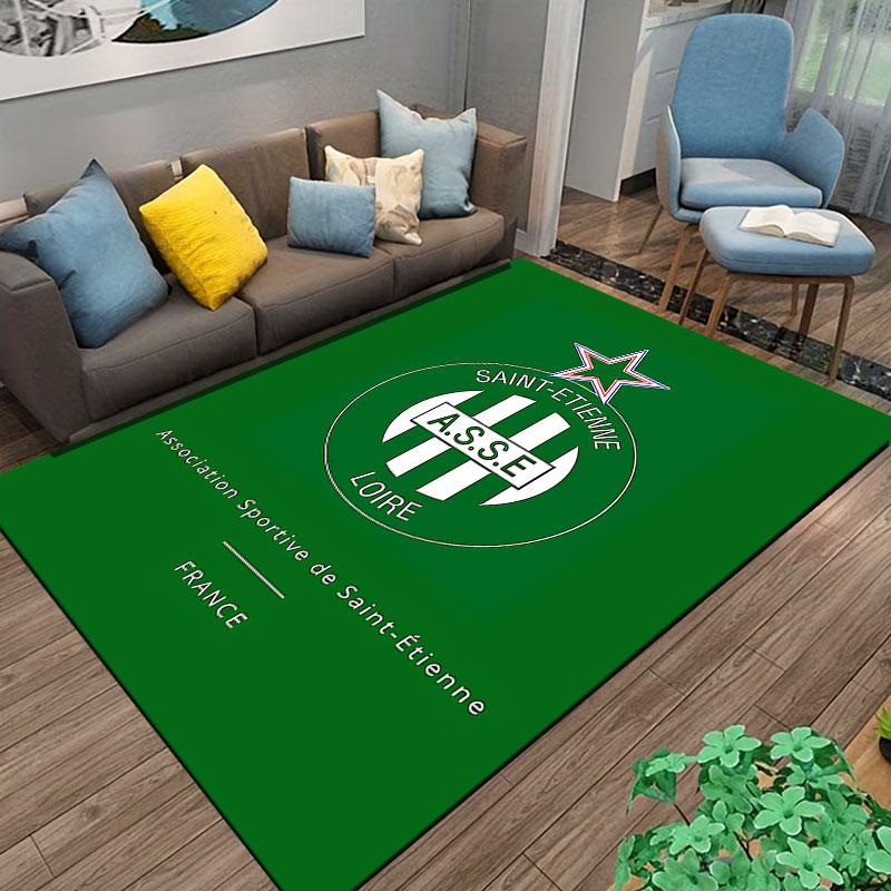 "Green Saint-Étienne Emblem Carpet" Suitable As a Non-slip Mat for the Living Room or Bedroom Sofa