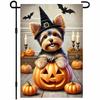 Halloween Garden Ag 12x18 Inch Double Sided Cute Dog Ags Pumpkin Witch Ha...