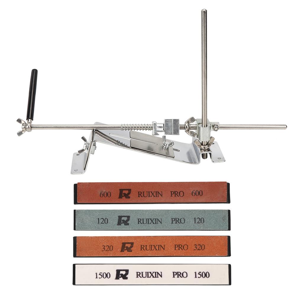 Knife Sharpener Fixed Angle Sharpener with 4 Sharpening Stones Flexible Tool for Kitchen