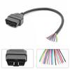 JieYuan 30cm 16pin Hembra a Macho DIY OBD2 Cable de Extensión Automotriz Herramienta de Diagnóstico Automotriz Escáner Conector OBDII