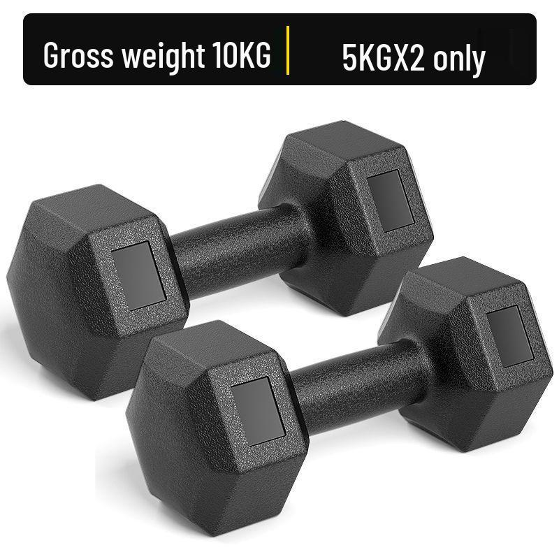 Hexagonal Eco-Friendly Dumbbell Pair for Men's and Women's Home Fitness
