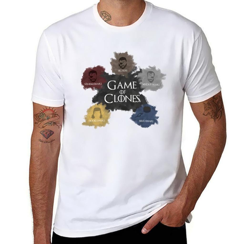 Game of Clones Metal Gear T-shirt herr t-shirts hög kvalitet lyxmärke roliga t-shirts bomulls-T-shirt