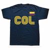 Funny Vintage Colombia Flag Retro International Country Colombian T-shirt Men Women Hip Hop Oversized 100% Cotton T-shirts
