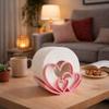 3D Printed Toilet Paper Rack Heart-shaped Tissue Hanger Toilet Roll Holder Table Organizer