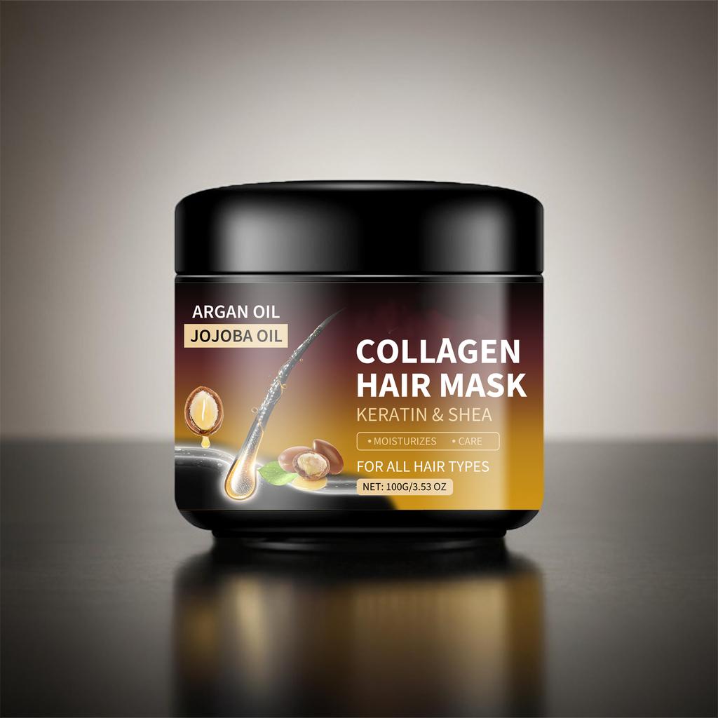 Hair Mask With Collagen, Biotin, Argan Oil - Moisturizingfor Dry, Damaged, Split Hair, Hair Loss, And Heat & Color