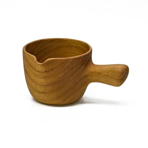 Chabatree CU-392 Wooden Milk Cup, Sauce Cup, 5cm, Coffee/Tea, Milk Pitcher, Syrup Container