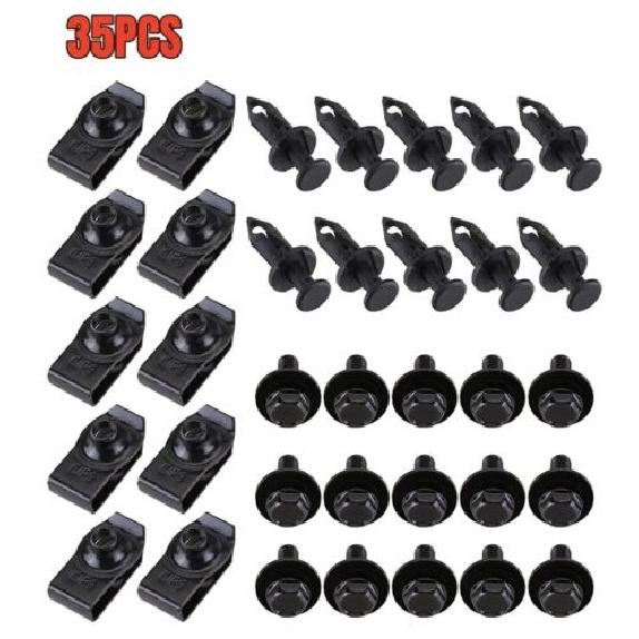 Body Bolts & U-nut Clips - M6 Engine Under Cover Splash Shield Guard For Hyundai