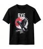 Bye Crow Red Moon T-Shirt Vintage Gothic Raven Dark Humor Graphic Top