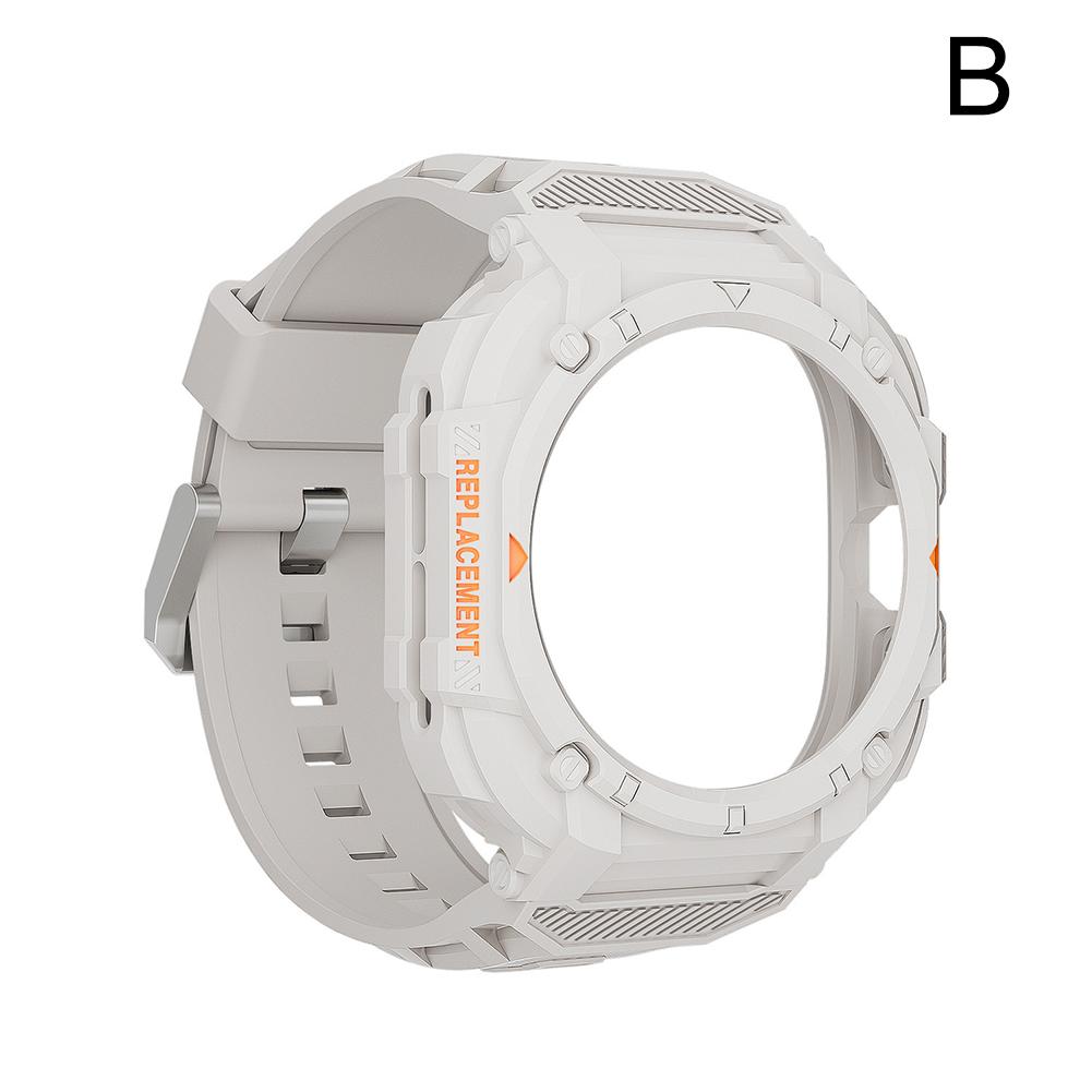 PC Case+Strap For Samsung Galaxy Watch 7 Ultra 47mm Silicone Band Bracelet Protector Cover Bumper For Galaxy Watch (NO Film)