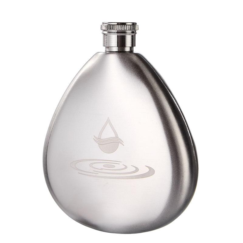 

Creative Mirror And Wire DrawingWater Droplet Shape Hidden Hip Flasks With Funnel For Men And Women Small