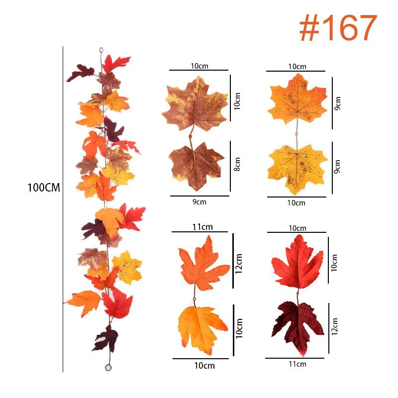Simulated Maple Leaf Photography Props DIY Autumn Indoor Outdoor Wedding Halloween Thanksgiving Wall Mantel Party Decor TMZ