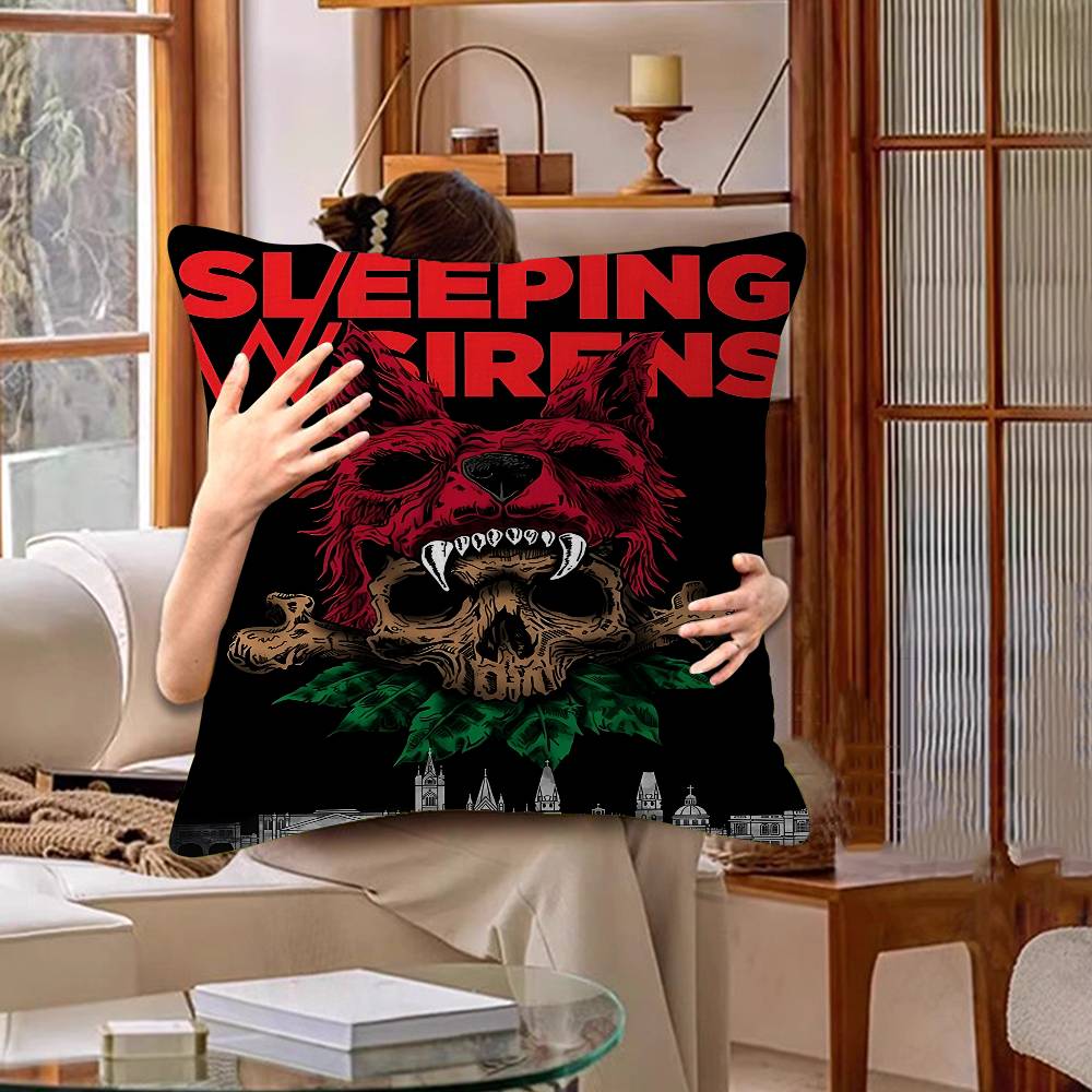 Band S-Sleeping With Sirens Classic Lucky Dragon Pillow Cover Sofa Cushion Cover Home Room Decoration Children Gift