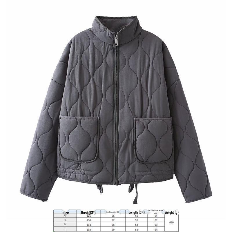 Giacca Trapuntata in Cotone da Donna Inverno 2024 - Moda Street Style, Cappotto a Maniche Lunghe