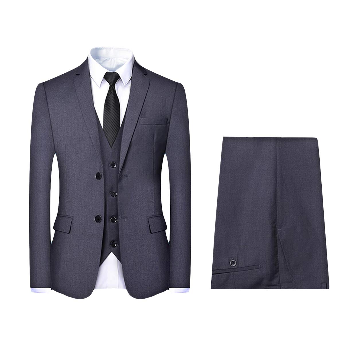 

жилет большой тонкий занятость [YFFUSHI] Мужской костюм, комплект из 3 предметов, пиджак, брюки, клетка, размер, однотонный, тип, деловой, свадебный, интервью, светло-серый