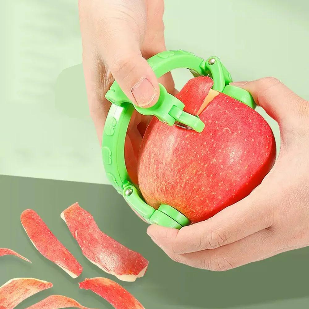 

New fruit peeler, suitable for peeling various round fruits and melons, a practical peeling tool for home use зелений