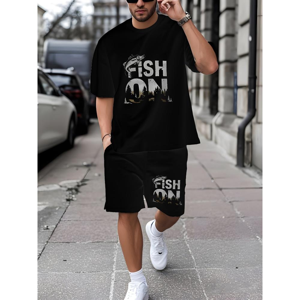 Men's Short-sleeved Shorts Set Casual Fashion Simple Sports Suit Breathable Unisex Sports Clothing