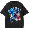 Summer Dragon Ball Vintage T-Shirt Heavyweight Washed Oversized Unisex Anime Vegeta & SSJ4 Goku Graphic Retro