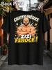 Precocious Bald Uncle Fierce Smiling Muscular Bald Unisex Crossed Arms Stars And Comic Bursts Yellow Unisex All Tshirt