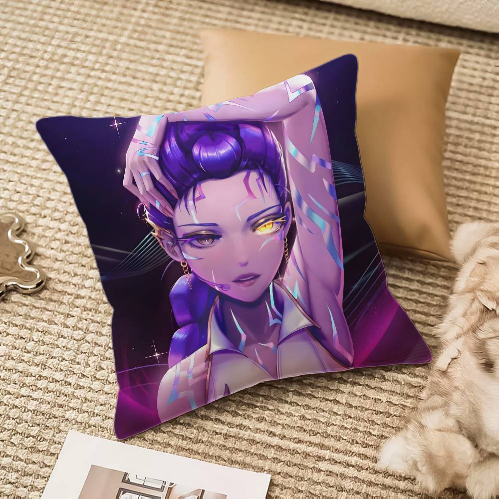 

Модная K-Kpop D-Demon-hunterS Наволочка Шелковистый Короткий Плюш со Скрытой Молнией Пыленепроницаемый Чехол для Подушки на Диван 12x12Inch