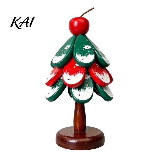 Wooden Trivets for Hot Pots Christmas Tree Trivets, Durable Pine Wood Potholders with Storage Stand, Insulated Serving Tray Heat Resistant Foldable